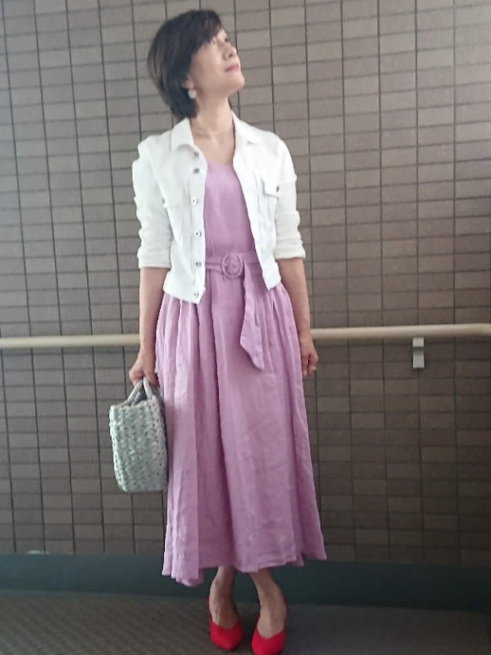 「マストラーダのアイテム（ワンピース、ピンク系）」を使った、りんりんさん（レディース・160cm）の春コーディネートの1枚目の写真