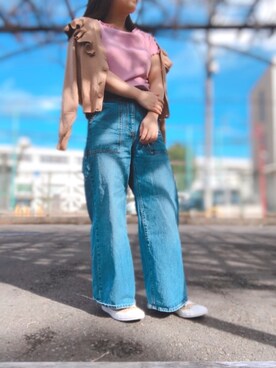 「おさんぽ」｜momoKoさん（レディース・150cm・10代）の春コーディネート