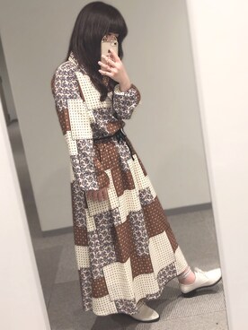 「a.g.plus（エージープラス）のアイテム（シューズ）」を使った、momoKoさん（レディース・150cm）の春コーディネート