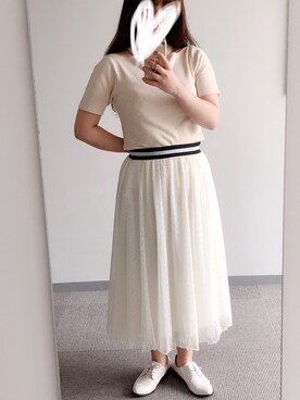 「a.g.plus（エージープラス）のアイテム（シューズ）」を使った、momoKoさん（レディース・150cm）の夏コーディネート