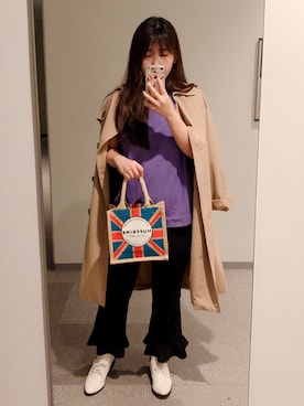 「a.g.plus（エージープラス）のアイテム（シューズ）」を使った、momoKoさん（レディース・150cm）の夏コーディネート