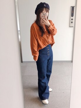 「a.g.plus（エージープラス）のアイテム（シューズ）」を使った、momoKoさん（レディース・149cm）の秋コーディネート