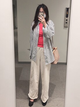 「a.g.plus（エージープラス）のアイテム（トップス）」を使った、momoKoさん（レディース・150cm）の夏コーディネート