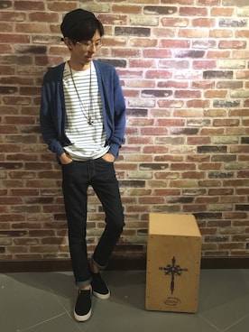「SPAO（スパオ）のアイテム（スリッポン）」を使った、Yeuk Kuk Judahさん（メンズ・168cm）の夏コーディネート