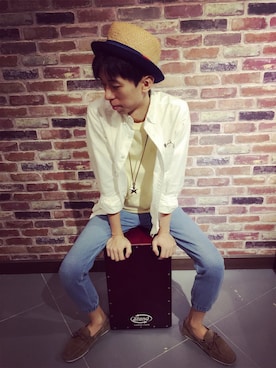 「grace hats（グレースハット）のアイテム（キャップ）」を使った、Yeuk Kuk Judahさん（メンズ・168cm）の夏コーディネート