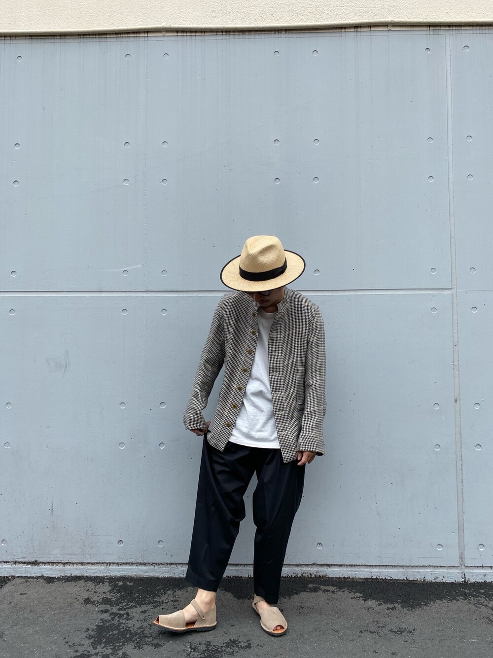 haversack　ハバーサック　ノーカラー　ジャケット　リネン HAVERSACK,ハバーサック,ヘリンボーンジャケット,ノーカラー