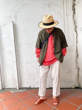 「STRANGE TRIP（ストレンジトリップ）のアイテム」を使った、sandinistaさん（メンズ・170cm）の夏コーディネート