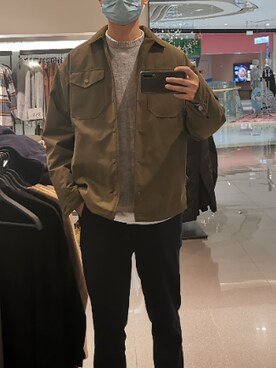 「ZARA（ザラ）のアイテム（ナイロンジャケット）」を使った、碣石之觞さん（メンズ・183cm）の秋コーディネート