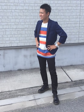 「ORANGE TAB（オレンジタブ）のアイテム」を使った、たっさーさん（メンズ・166cm）の秋コーディネート