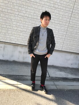 「さしいろ」｜「アイテム（ジャケット/アウター）」を使った、たっさーさん（メンズ・166cm）の冬コーディネート