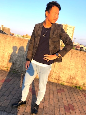 「アイテム（腕時計）」を使った、たっさーさん（メンズ・166cm・20代）の春コーディネート
