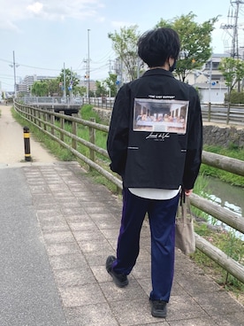 「RAGEBLUE（レイジブルー）のアイテム（ミリタリージャケット）」を使った、ゴン太さん（メンズ・173cm）の春コーディネート