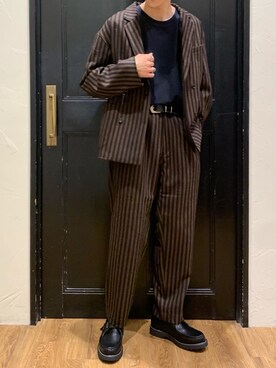 「アイテム（テーラードジャケット）」を使った、ゴン太さん（メンズ・173cm・20代）の秋コーディネート