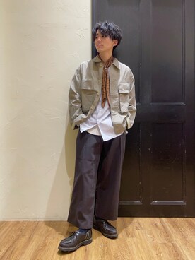 「パラブーツ」｜「アイテム（ブルゾン）」を使った、ゴン太さん（メンズ・173cm）の春コーディネート