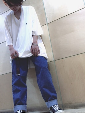 「HUG（ハグ）のアイテム（パンツ）」を使った、Kazumaさん（メンズ・167cm）の夏コーディネート