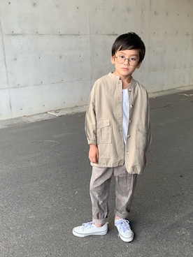 「息子コーデ」｜「アイテム（ジャケット/アウター）」を使った、Tai&Yozoさん（キッズ・120cm）の秋コーディネート