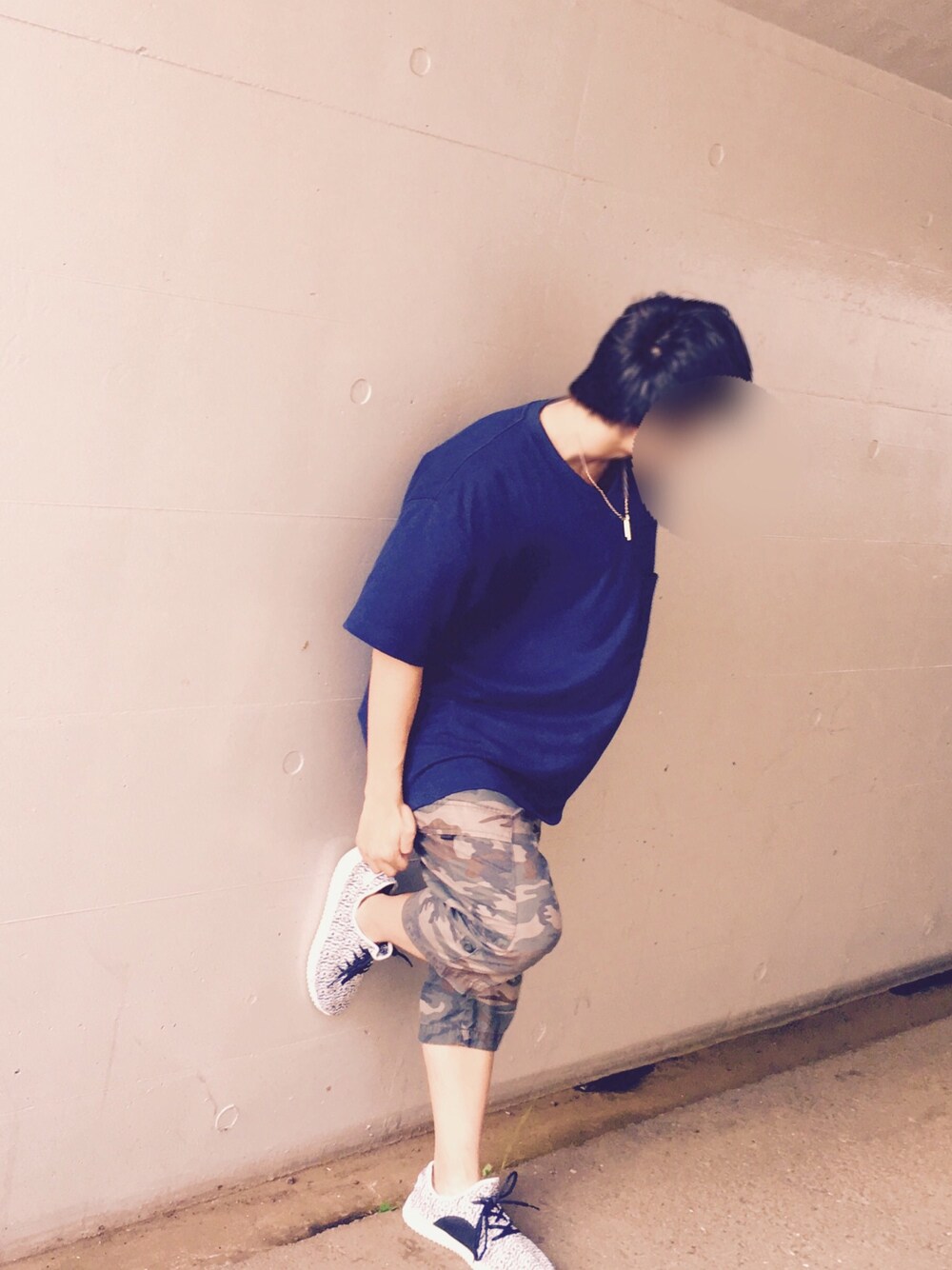 「UNIQLOのクルーネックT（7分袖）（Tシャツ/カットソー、ホワイト系）」を使った、Takutoさん（メンズ・167cm）の夏コーディネートの1枚目の写真