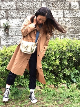 「77circa（ナナナナサーカ）のアイテム」を使った、JUNKOさん（レディース・168cm）の春コーディネート