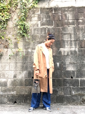 「アイテム（カチューシャ）」を使った、JUNKOさん（レディース・168cm）の春コーディネート