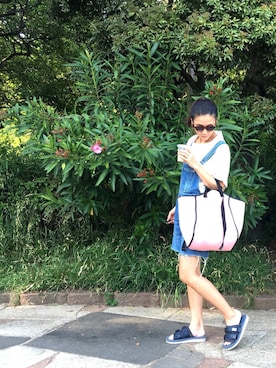 「no brand（ノーブランド）のアイテム（オールインワン・サロペット）」を使った、JUNKOさん（レディース・168cm）の春コーディネート