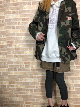 「RED KAP（レッドキャップ）のアイテム（ジャケット/アウター）」を使った、7usedclothesさん（レディース・163cm）の春コーディネート