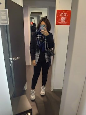 「PULL&BEAR（プルアンドベア）のアイテム（その他アウター）」を使った、cathyan_zmoonさん（レディース・167cm）の冬コーディネート