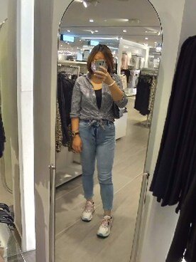 「PULL&BEAR（プルアンドベア）のアイテム（シューズ）」を使った、cathyan_zmoonさん（レディース・167cm）の冬コーディネート