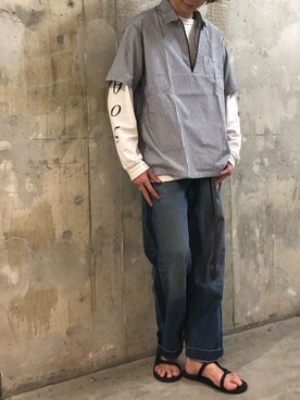 「SASQUATCHfabrix.（サスクワァッチファブリックス）のアイテム」を使った、SUDOさん（メンズ・186cm）の夏コーディネート