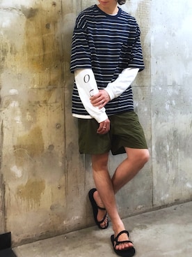 「SASQUATCHfabrix.（サスクワァッチファブリックス）のアイテム」を使った、SUDOさん（メンズ・186cm）の夏コーディネート