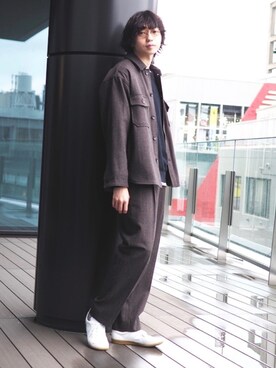 「チドリ柄」｜「アイテム（スニーカー）」を使った、SUDOさん（メンズ・186cm）の秋コーディネート