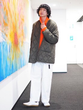 「BEAMS LIGHTS（ビームスライツ）のアイテム（その他パンツ）」を使った、SUDOさん（メンズ・186cm）の秋コーディネート