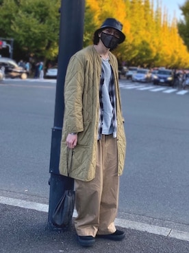 「BEAMS LIGHTS（ビームスライツ）のアイテム（その他パンツ）」を使った、SUDOさん（メンズ・186cm）の秋コーディネート