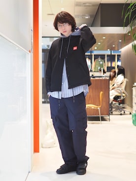 「Manhattan Portage」｜「アイテム（その他アウター）」を使った、SUDOさん（メンズ・186cm）の春コーディネート