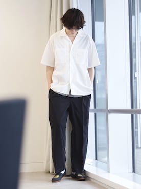 「B:MING by BEAMS（ビーミングバイビームス）のアイテム（スリッポン）」を使った、SUDOさん（メンズ・186cm）の春コーディネート