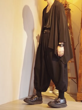 「GEORGE COX（ジョージコックス）のアイテム（その他シューズ）」を使った、LYNN FUKAZAWAさん（メンズ・165cm）の夏コーディネート