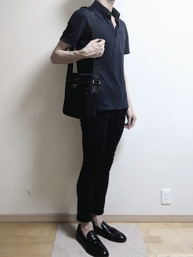 「DOUCAＬ'Ｓ（ドゥーカルス）のアイテム（ローファー）」を使った、kenさん（メンズ・185cm）の秋コーディネート