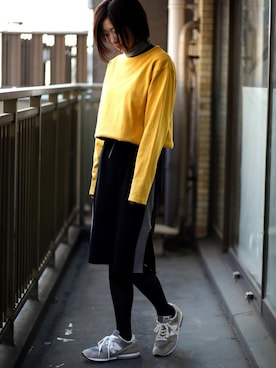 「gym master（ジムマスター）のアイテム」を使った、momoさん（レディース・170cm）の冬コーディネート