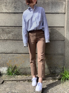 「H&M（エイチ・アンド・エム）のアイテム（スニーカー）」を使った、momoさん（レディース・170cm）の秋コーディネート