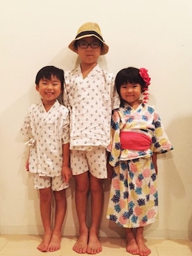 「BREEZE（ブリーズ）のアイテム（浴衣）」を使った、yuahiさん（キッズ・110cm）の夏コーディネート