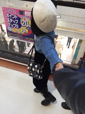 「Moujonjon（ムージョンジョン）のアイテム（帽子）」を使った、じゅん51さん（レディース・159cm）の冬コーディネート