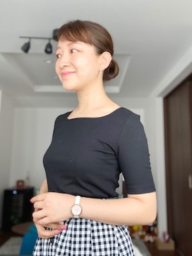 「a.g.plus（エージープラス）のアイテム（スカート）」を使った、＊りょうこいずむ＊フォロー返し絶対☺️＊さん（レディース・165cm）の夏コーディネート