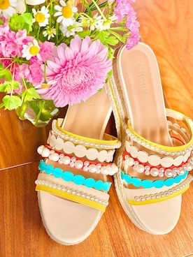 「Chesty（チェスティー）のアイテム（シューズ）」を使った、＊りょうこいずむ＊フォロー返し絶対☺️＊さん（レディース・165cm）の春コーディネート