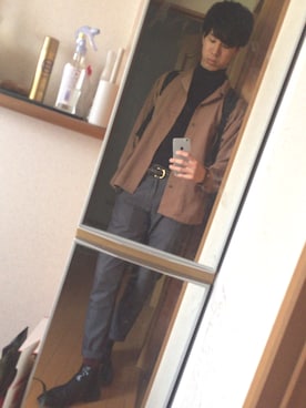 「YEVS（イーブス）のアイテム（パンツ）」を使った、ともさん（メンズ・175cm）の秋コーディネート