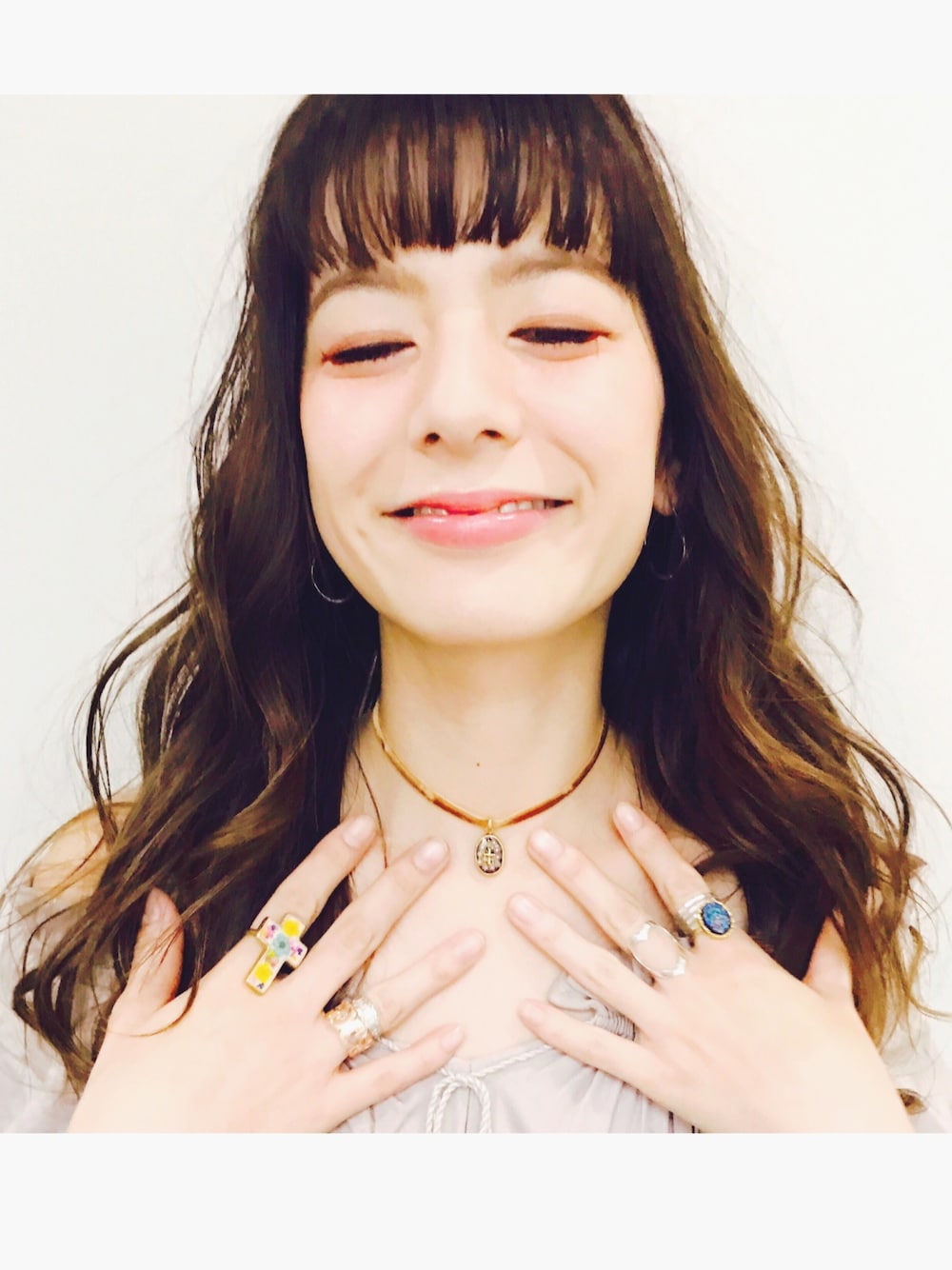 ナナンビジュー ジュエリーボックス ホワイト アクセサリーケース ミニ