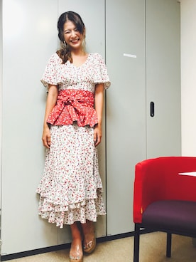 「LILY BROWN（リリーブラウン）のアイテム（ワンピース/ドレス）」を使った、スザンヌさん（レディース・165cm）の夏コーディネート