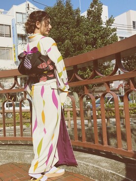 スザンヌさんの（kimono | キモノ）を使ったコーディネート