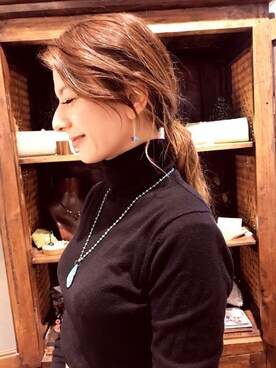 「アイテム（ピアス（両耳用））」を使った、スザンヌさん（レディース・165cm・30代）の冬コーディネート