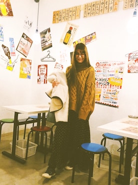「アイテム（ブルゾン）」を使った、スザンヌさん（レディース・165cm・30代）の冬コーディネート
