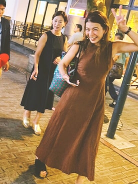 「アイテム（ワンピース/ドレス）」を使った、スザンヌさん（レディース・165cm・30代）の夏コーディネート