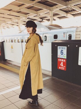 「アイテム（ブルゾン）」を使った、スザンヌさん（レディース・165cm・30代）の秋コーディネート
